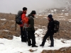 Paul N, Steve T and Rob M on a winter ascent of Elidir Fawr, North Wales