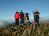 Beautiful November weekend, TWMC group enjoying tea and cake at the end of the Grib Goch ridge