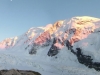 Rob M checking conditions on the Liskamm from the Dufourspitze bivvi site