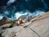 dave enjoying sunny granite at bosigran